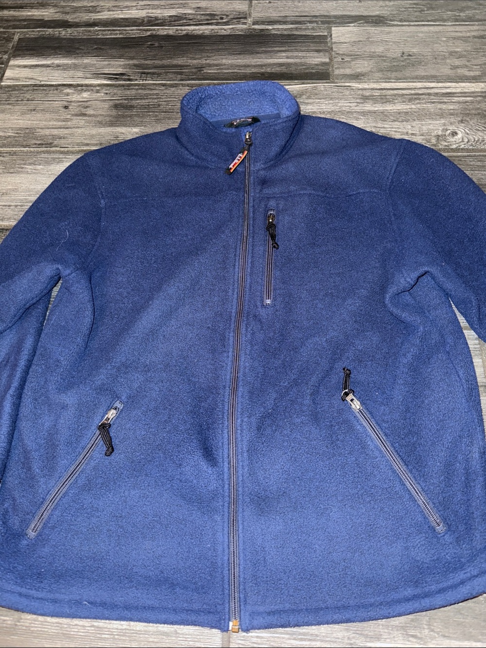L.L. Bean Navy Blue Full-Zip Fleece Jacket